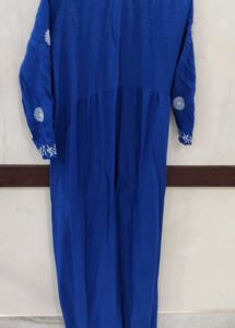 Elegant Blue Embroidered Kurta for Women