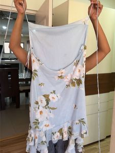 ZARA Light Blue Floral Midi Dress