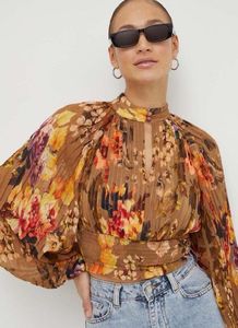 Boho Floral Pleated Smocked Top