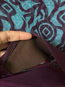 printed Teal Saree