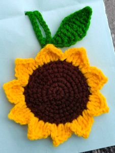 Handmade Crochet Sunflower Charm