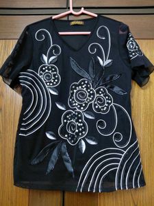 Stylish Black Embellished Tunic