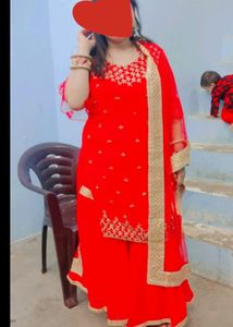 Sharara Dress With Net Dupatta