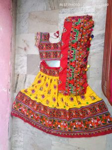Vibrant Yellow Embroidered Lehenga Skirt