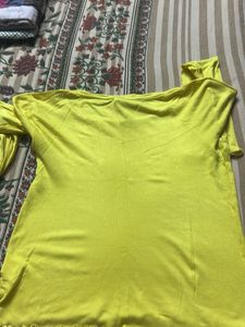 Bright Yellow Ribbed Top