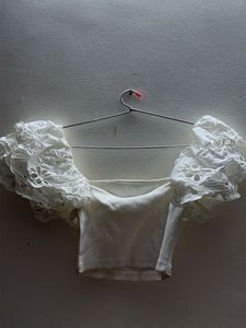 Chic White Puff Sleeve Top