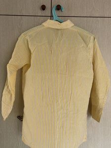 Yellow Striped Button-Up Shirt