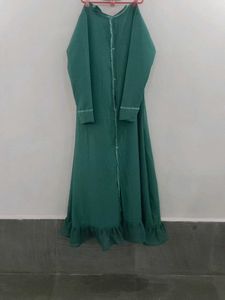 Elegant Green Abaya Dress