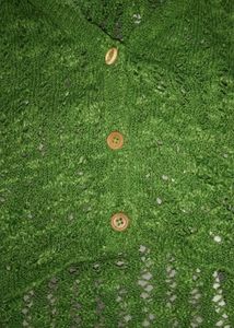 Chic Green Knit Cardigan