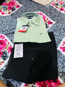 US Polo Shirt &amp; Armani Trousers Set