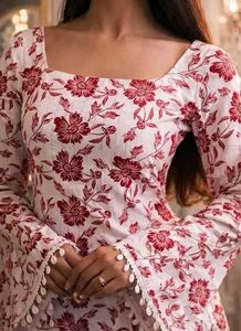 Chic Floral Print Kurta