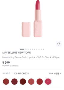 Maybelline serum Lipstick shade fit check