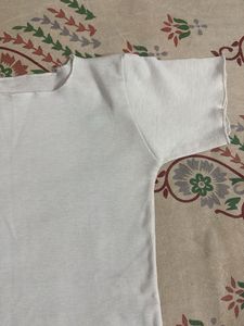 Classic White Ribbed T-Shirt