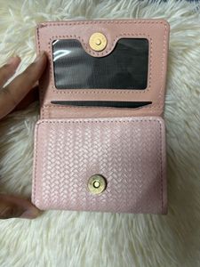 Chic Woven Pink Wallet