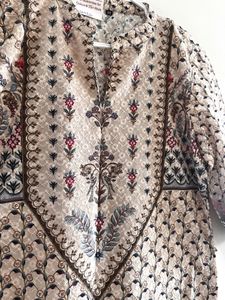 Floral Embroidered Kurti &amp; Dupatta Set Women