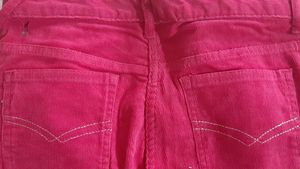 MAGENTA PINK CORDUROY JEANS for girls