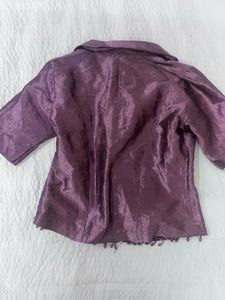 Purple Collared Blouse