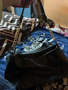 Two Black Shoulder Bags with Chain free in coin