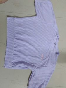 Light Purple Textured Long Sleeve Top