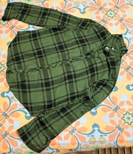 DNMX GREEN BLUE CHECKED CASUAL SHIRT