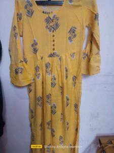 Price Drop ... New Round Shape Yellow Kurta Top
