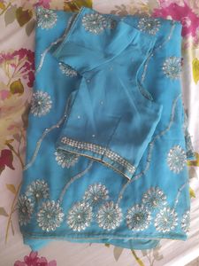 Party Wear Embellished Saree