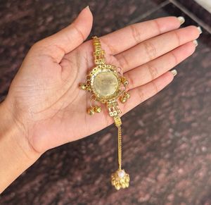 Exquisite Gold Tone Statement Watch Bracelet