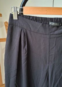 ZARA Black Lace Trim Pants