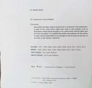 Computer Science with Python Class XII 12