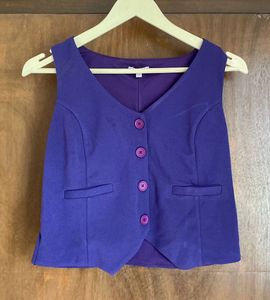 Purple Button-Up Waistcoat