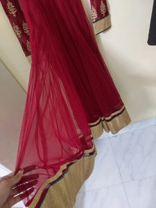 Pretty Red Chudidar