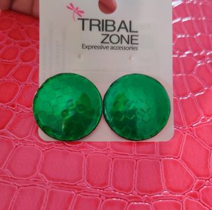🆕 Glass Finish Jade Green Studs