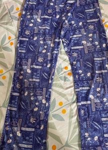 Blue Printed Palazzo Pants