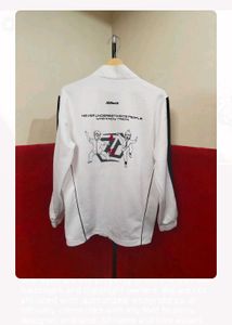 Men's White &amp; Black Track Jacket