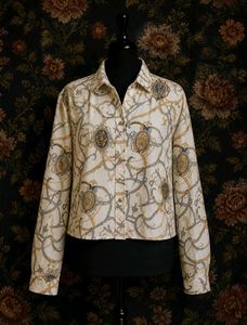 Vintage Print Button-Up Shirt