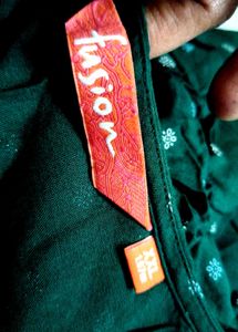 Fusion Green Printed Kurta