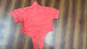 9) Tie up closure crop top for ladies.