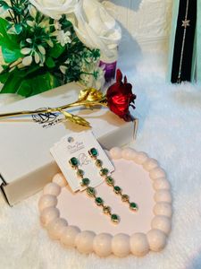 Elegant Emerald Dangle Earrings