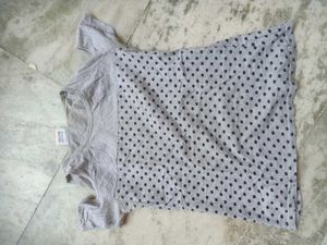 Grey Polka Dot T-Shirt