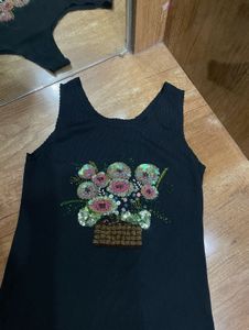Sparkly Floral y2k Tank Top