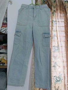 Light Wash Cargo Jeans