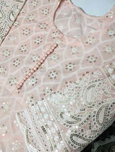 Pastel Chikankari Frock Suit