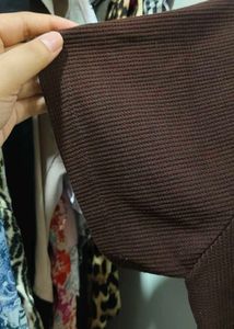 Comfy Brown Button-Up Top