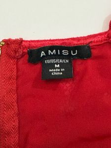 Amisu Floral Red Bralette top