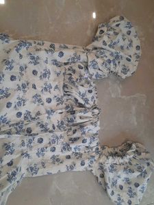 URBANIC Floral Print Milkmaid Dress