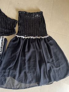 Indo Western black  Lehenga