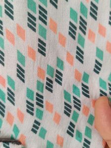 Patterned Blouse with 3/4 Sleeves