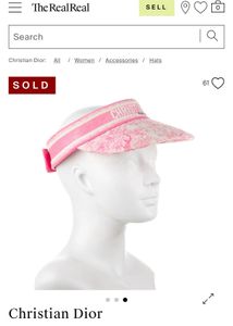 Christian Dior Pink Toile de Jouy Visor