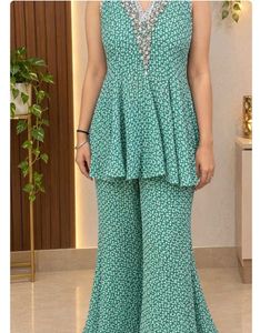 Teal Printed Co-ord Set