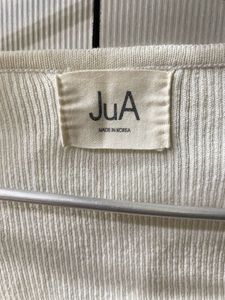 Cream Ribbed Square Neck Crop Top